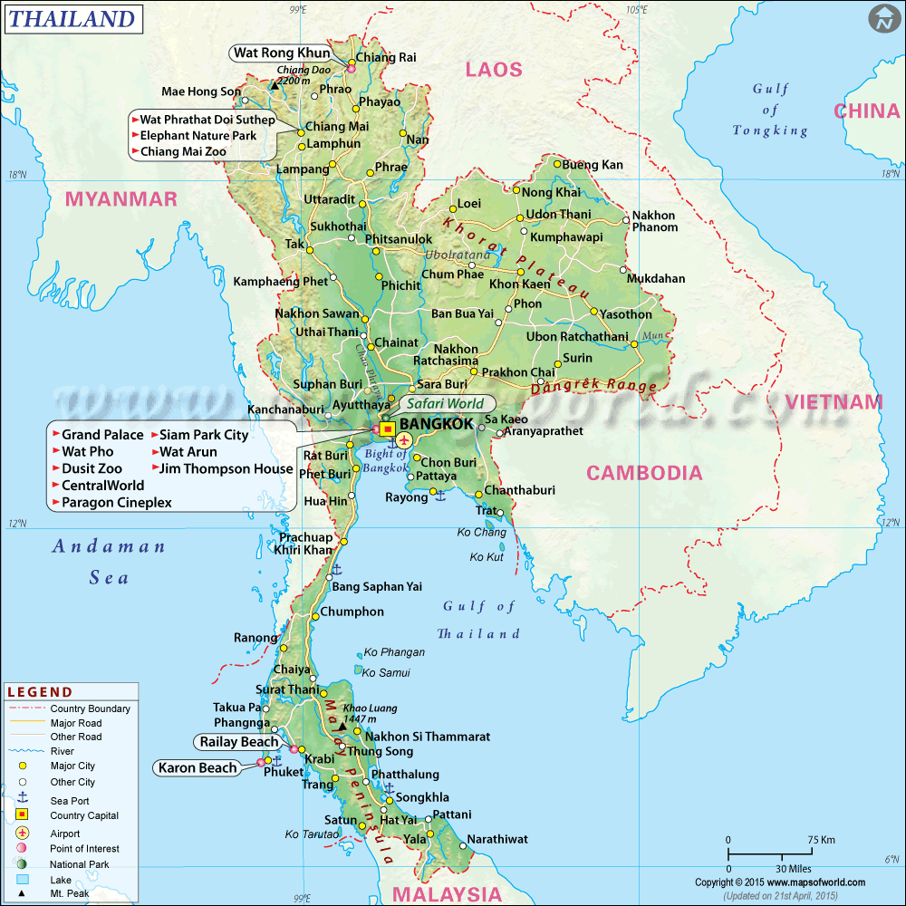 thailand map